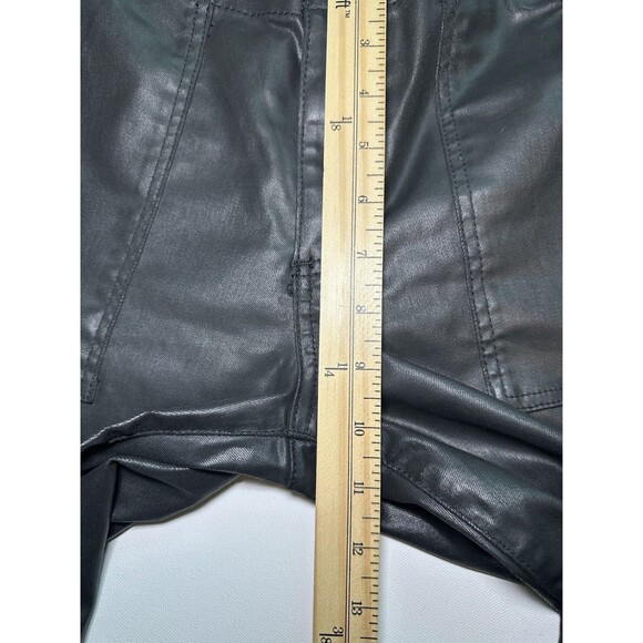 Kut from the Kloth Faux Black Leather Reese Ankle Straight Pants City Women 8 - Picture 9 of 10